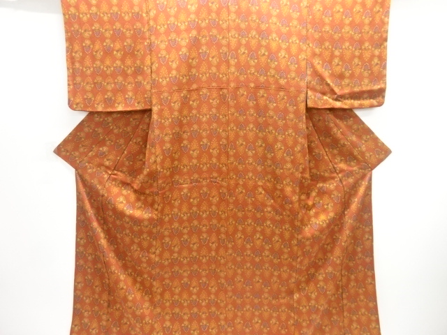 JAPANESE KIMONO / KOMON / ABSTRACT BIRD & FLOWER